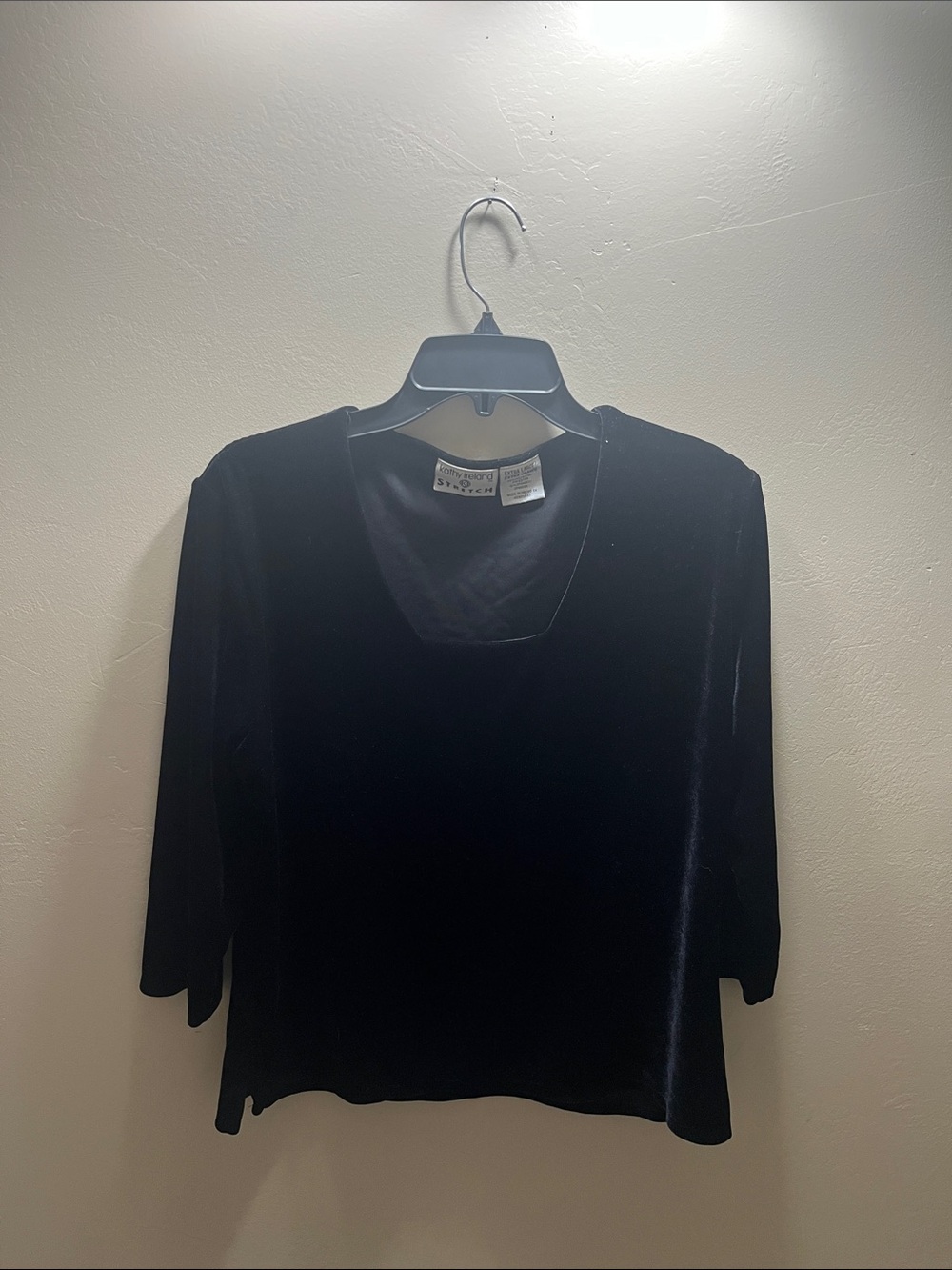 kathy ireland Black Velvet Scoop Neck Tunic